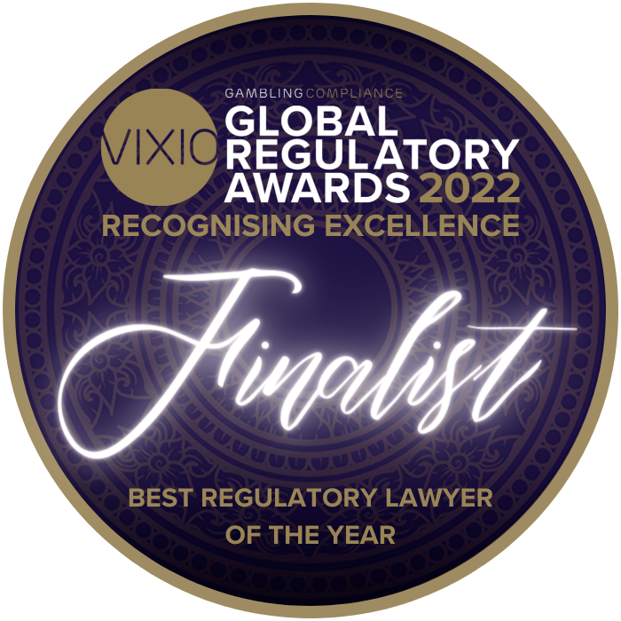 Finalista VIXIO Gambling Compliance Global Regulatory Awards 2022
